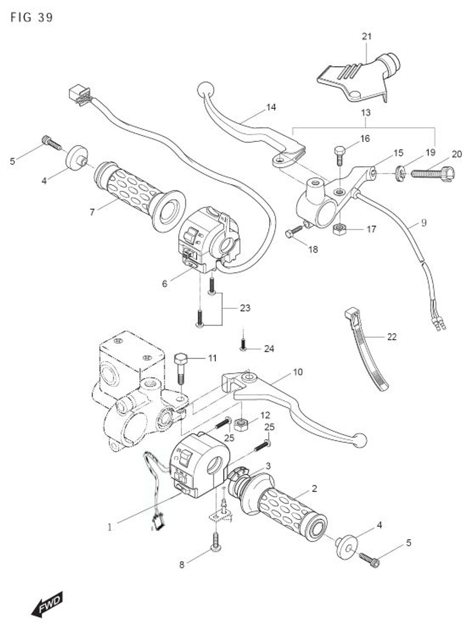 Hyosung Clutch Adjuster Set, Lock Jamb Nut and Adjuster