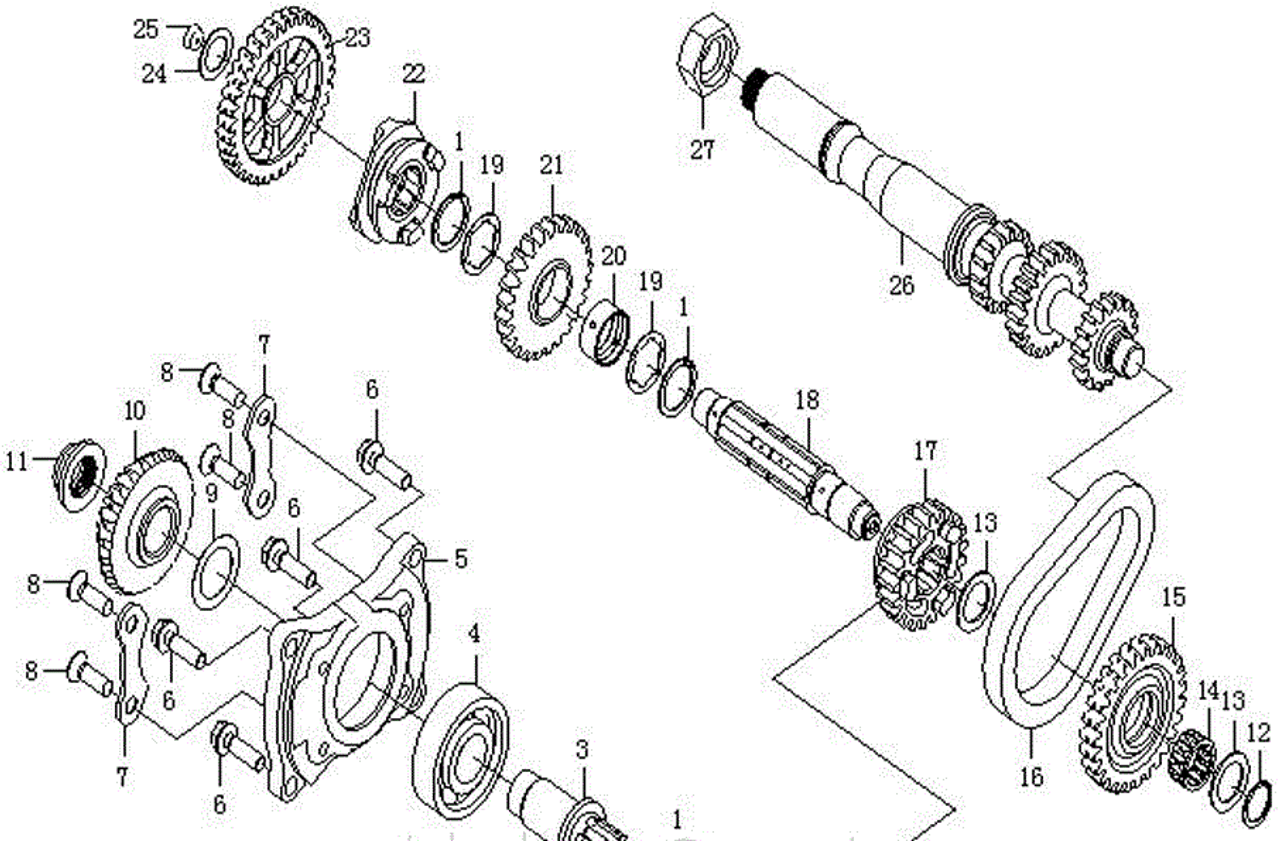 CFMOTO Main Drive Shaft Nut