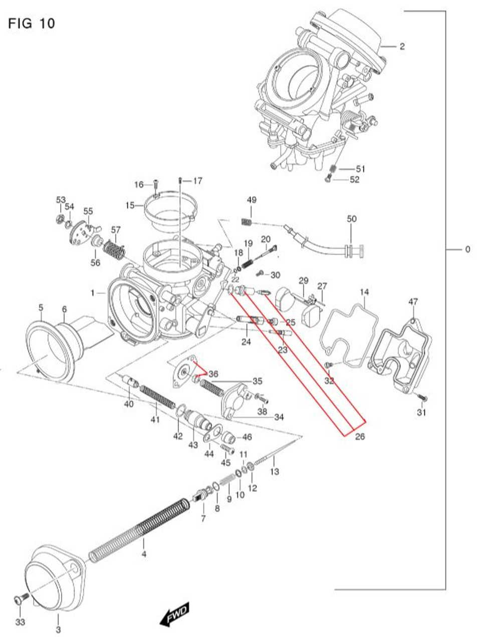 Diaphrarm for slide on Hyosung GT650R GT650 GV650