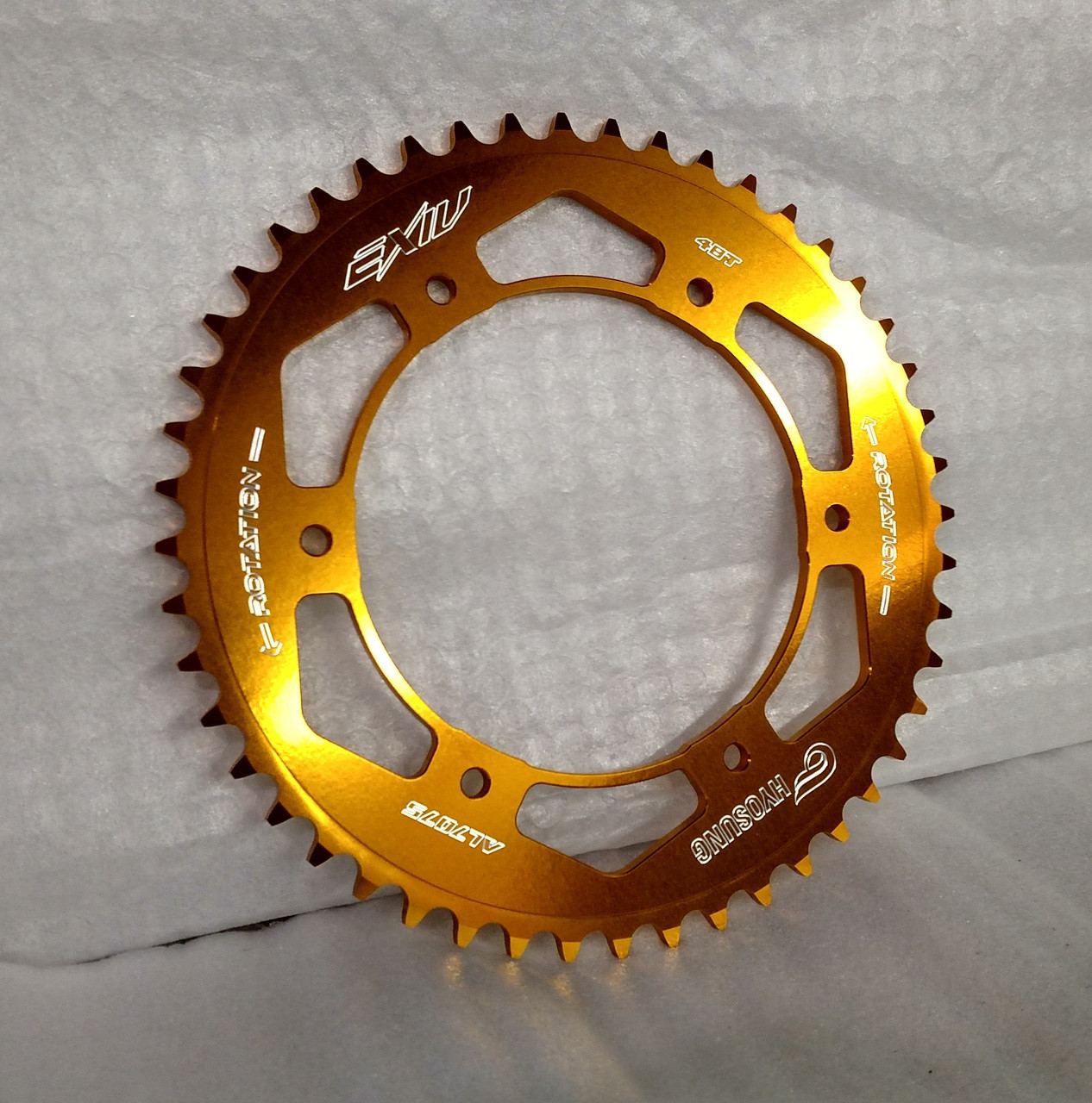 Anodized Gold Rear Sprocket for Hyosung.