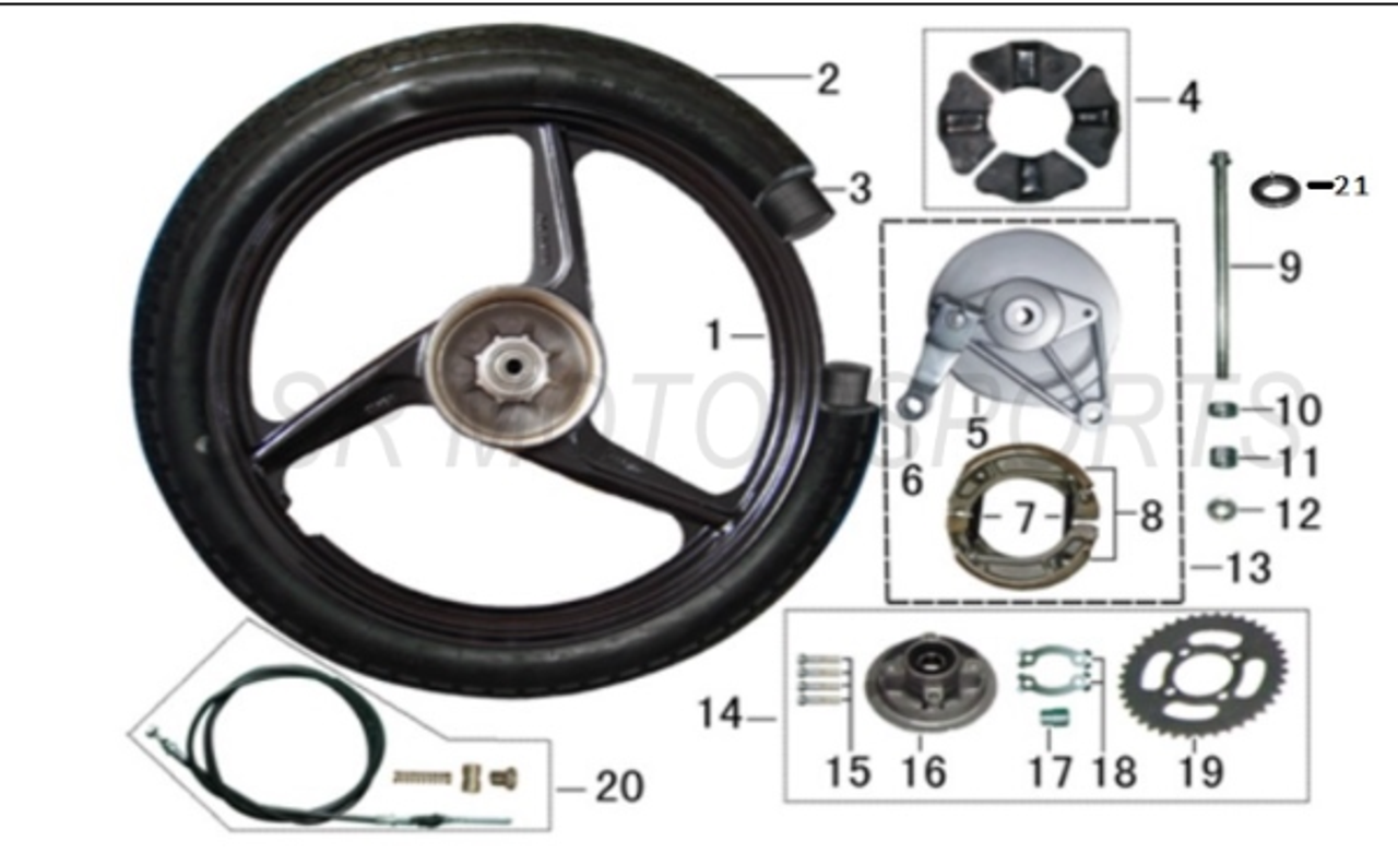 Lazer 5 Rear Brake Cable