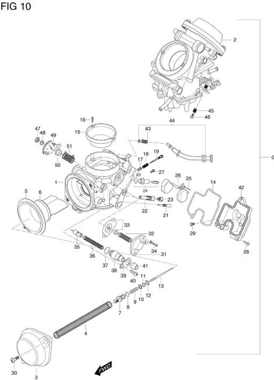 O-ring for GV650 GT650R carburetor