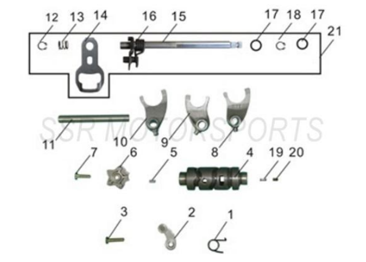 SR150 SR189 Gear Shift Shaft