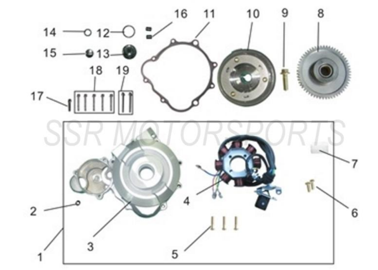 SR150 SR189 Stator (all Years) 150 189