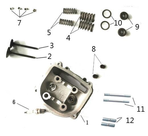 Kayo Bull 180 Storm Cylinder Head Assembly - Whygostock.com