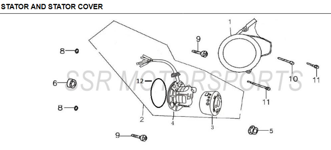 SSR Stator for SR170TR SR170TX