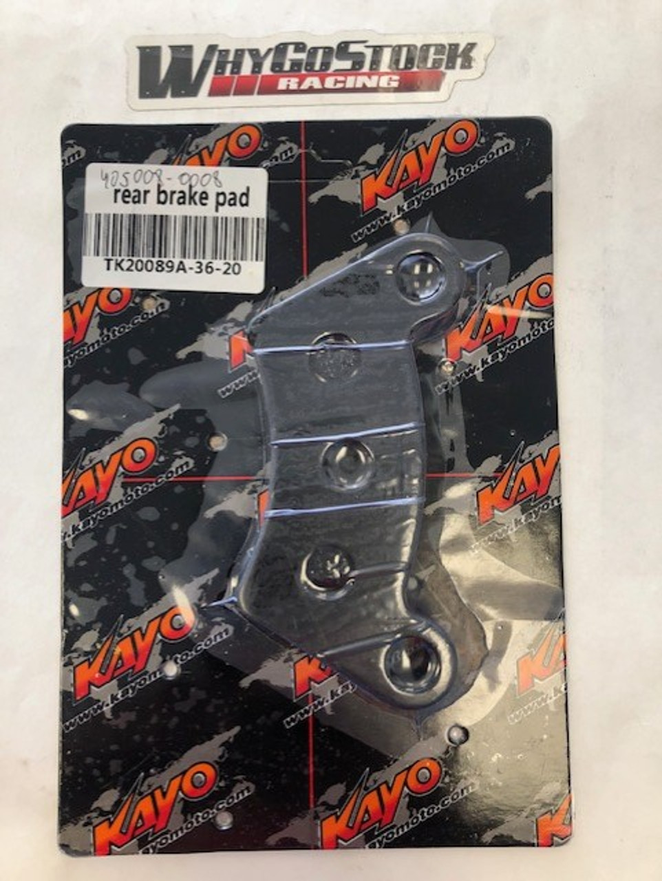 Kayo Bull 200 Rear Brake Pads (Early 2020 and older with 1 set of pads)