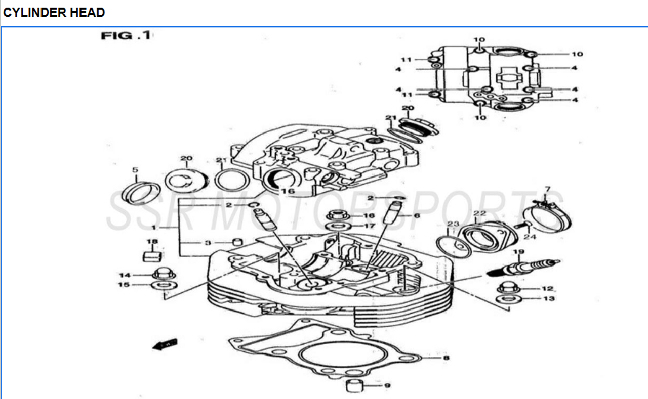 SSR XF250 Head Gasket