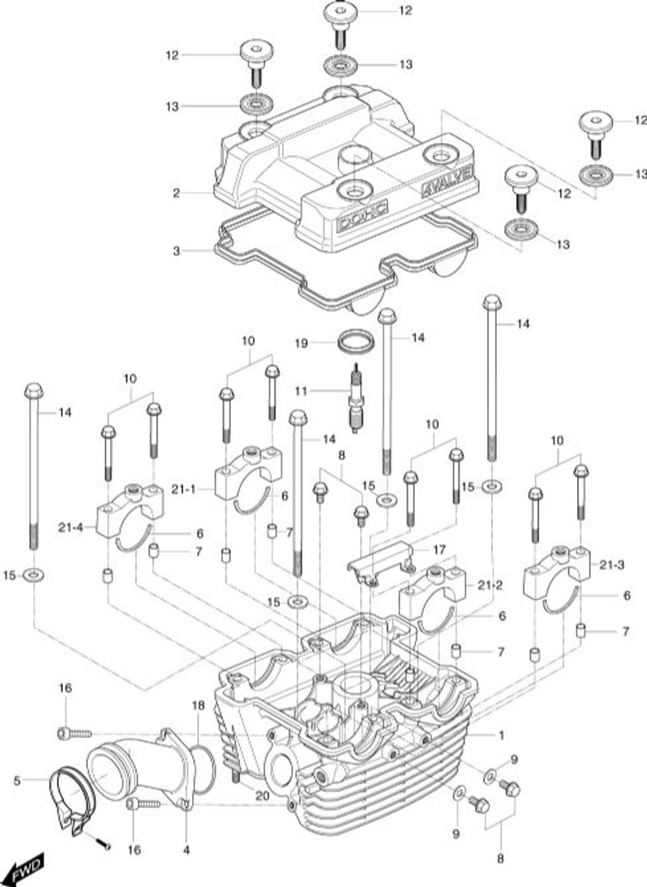 GV250 Rear Intake Boot Pipe no port