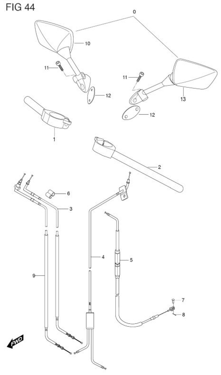 GT650R GT650S Return Throttle Cable