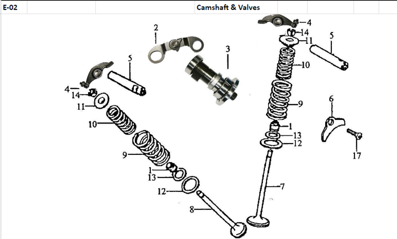 Kayo K2 230 Camshaft