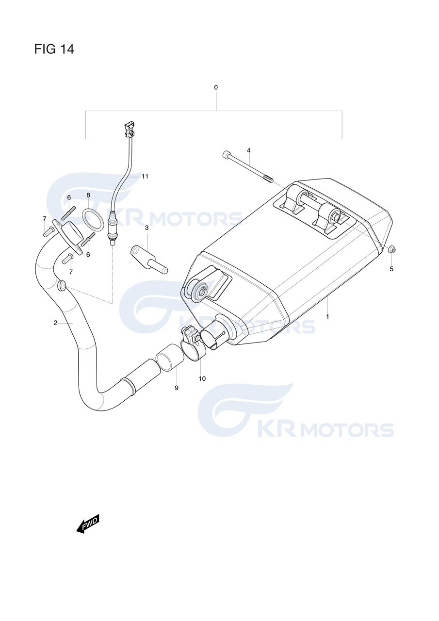 Hyosung GD250R Header Exhaust Pipe Mid