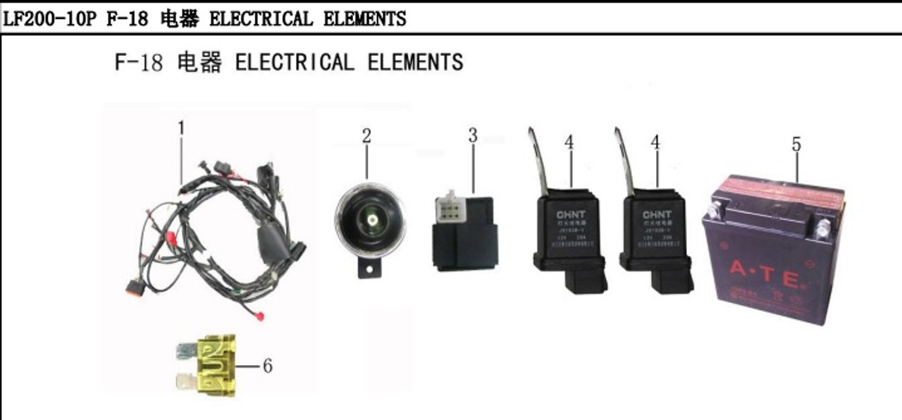 American Lifan Wiring Harness KPR200 200