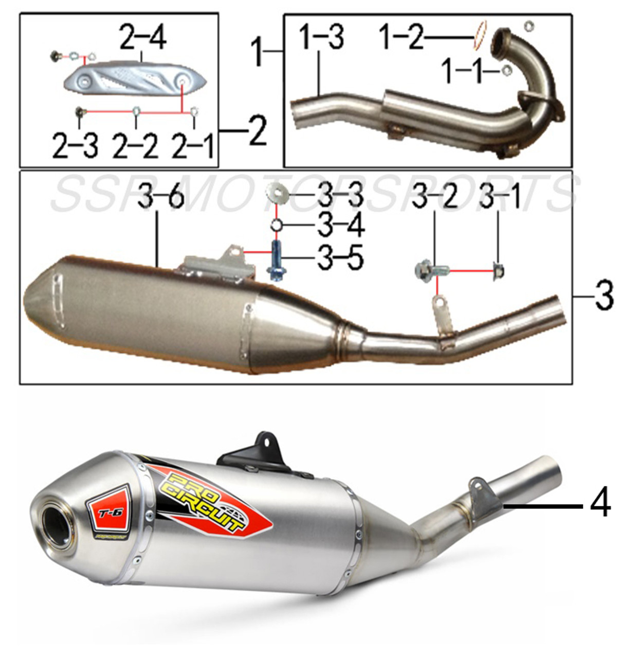 SSR SR300S 300 Header Pipe Exhaust Head SR300