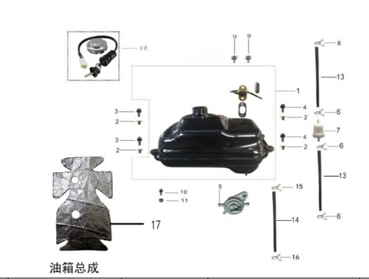 kayo❗️ Kayo Key Switch Ignition Gas Cap Bull 200 300 - Whygostock.com