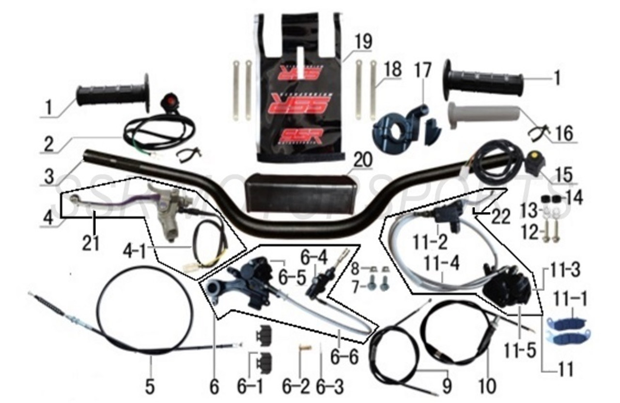 SSR SR189 Front Brake Line 189 2016 2017