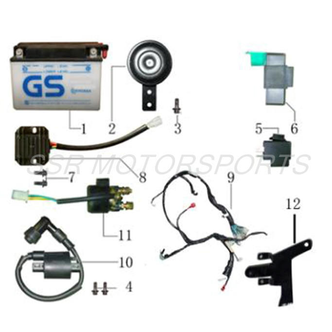 WOOSTAR Raddrizzatore Regolatore Di Tensione DC A 6 Fili – Per Scooter 125cc-250cc E Sinnis – Sostituzione