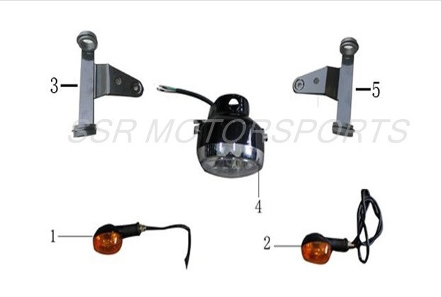 SSR Lazer 6 Headlight Assembly 49cc - Whygostock.com