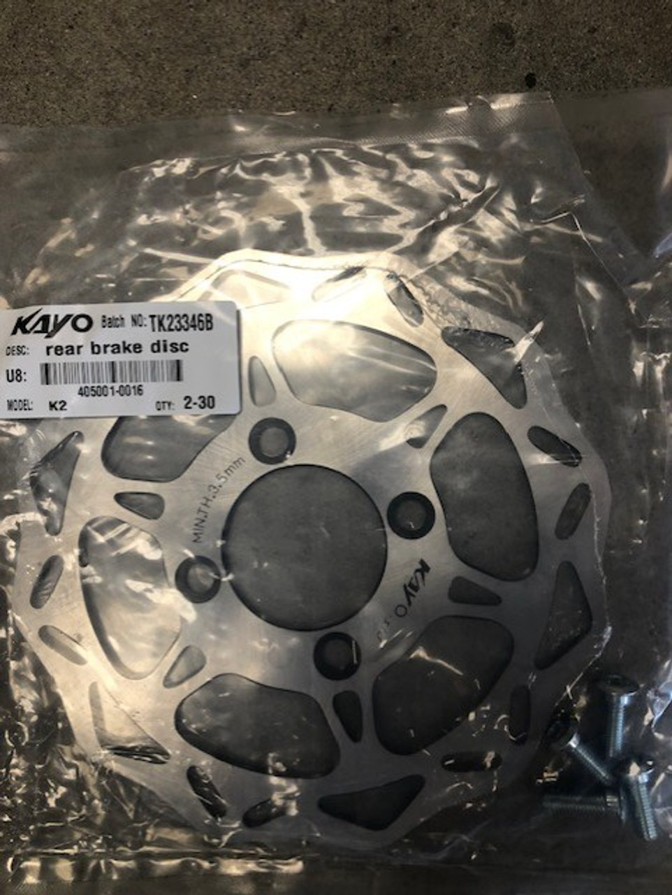 Kayo T2 K2 Pro 230 250 Rear Brake Rotor Disc 405001-0005