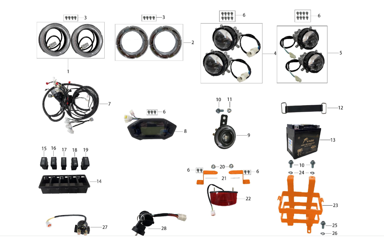 Kayo S200 Headlight Switch