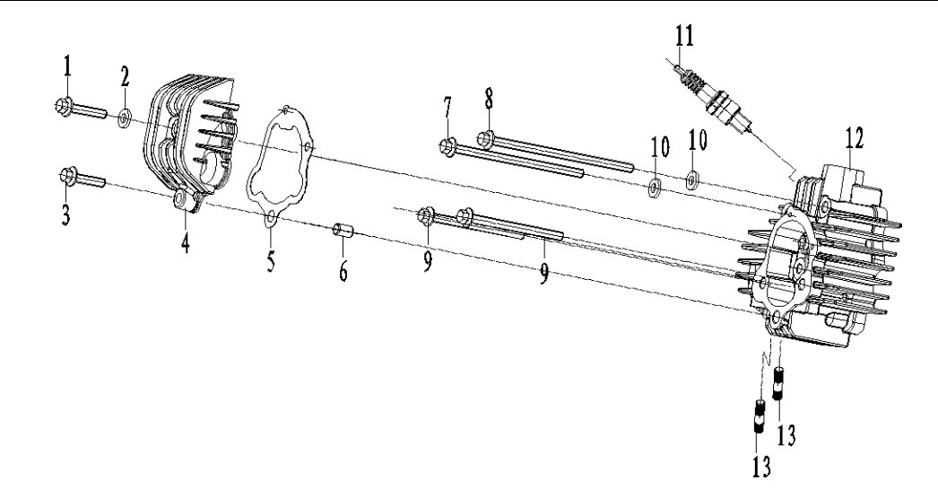 Kayo KMB60 Head Studs