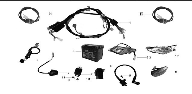 Kayo Predator 125 Rhombus Front Headlight Left 2016 2017 2018 2019 2020