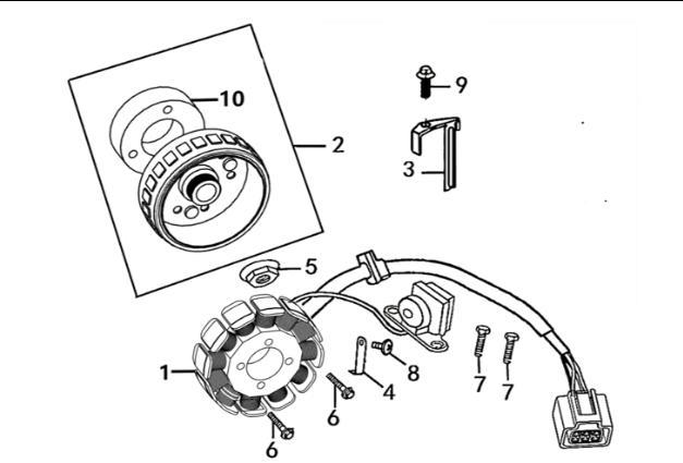 Kayo Stator Bull Predator 125 EFI version