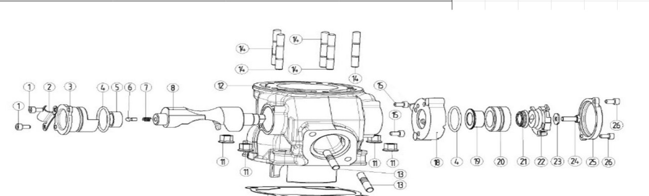 Kayo KT250 SWITCH OF CONTROLLING VALVE OF AIR OUTLET
