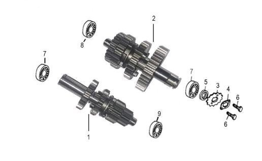 Kayo TSD110 Transmission Gear Set Main and Counter Shaft TSD 110