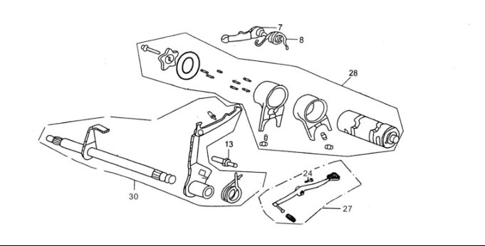 Kayo TT140 Shift Drum Transmission 140 Gearshift