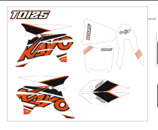 Kayo TD 125 Decal Kit Sticker TD125 2025 and newer