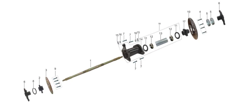 Kayo Storm 180 Rear Axle Carrier Kit
