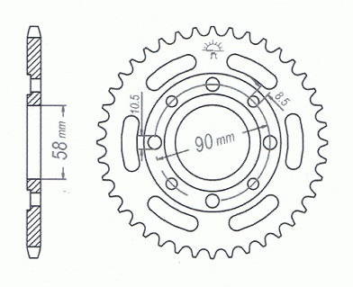 520 Sprocket - Rear Johnny Pag, SSR XF250 and Hawk 250 TBR7 972