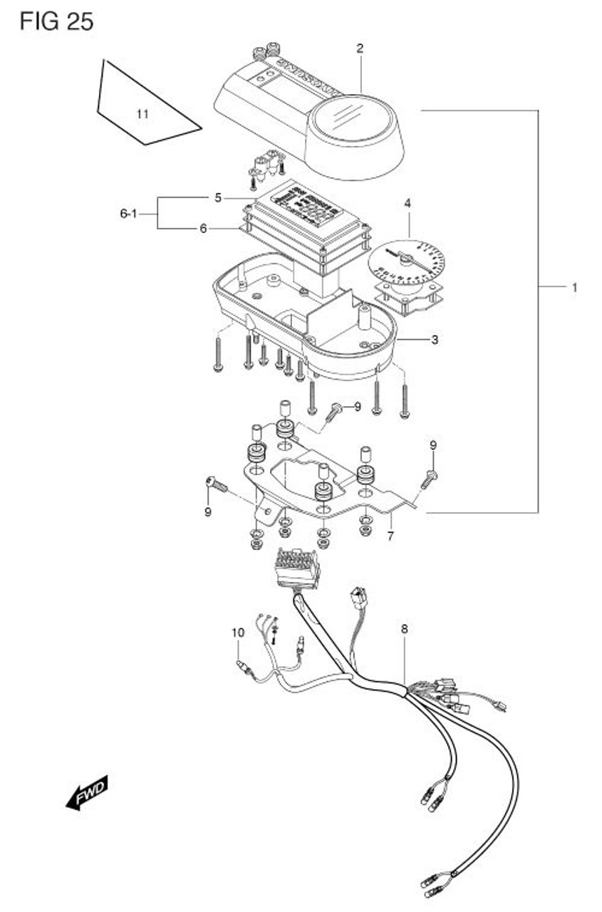 Speedo Speedometer Assembly for GT650S GT650 up to 2008