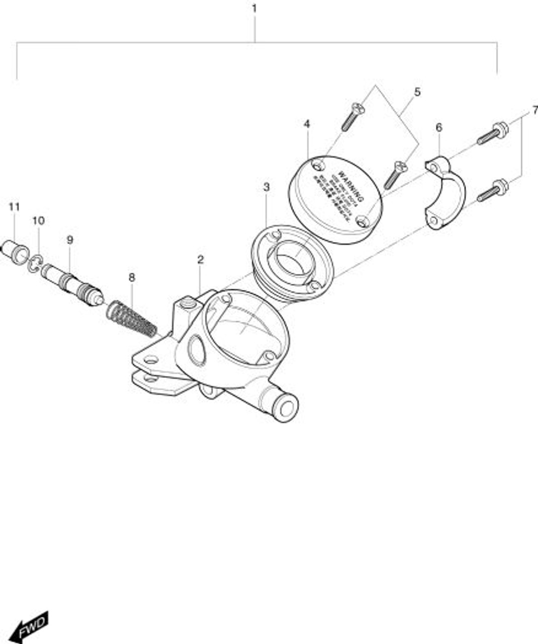 GV250 GV125 Front Master Cylinder