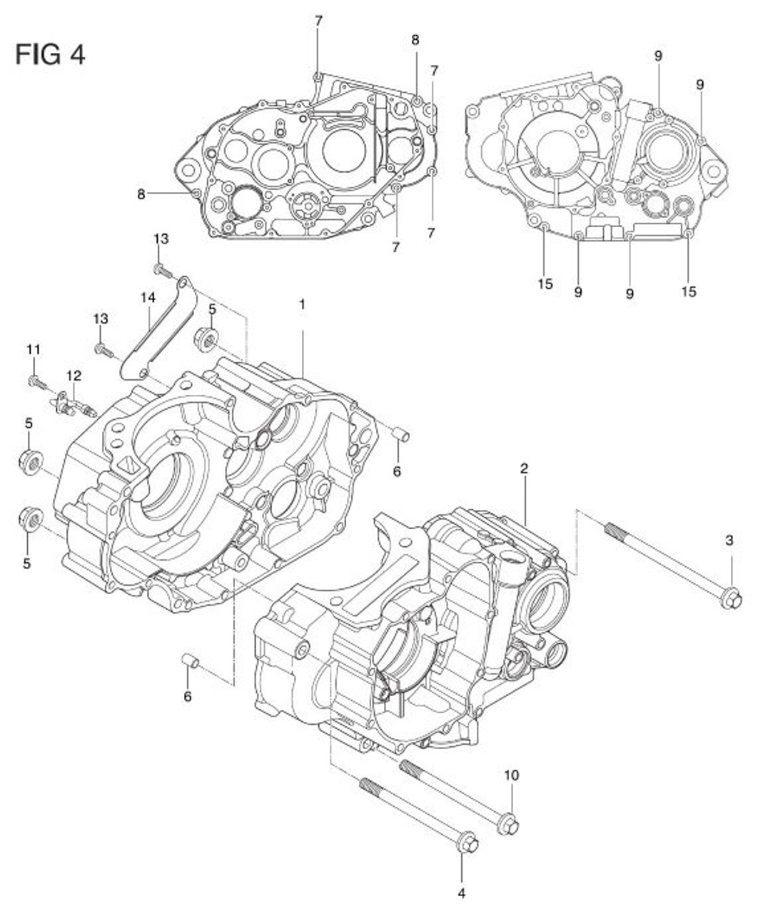 Crank Case Comp Right Side TE450S