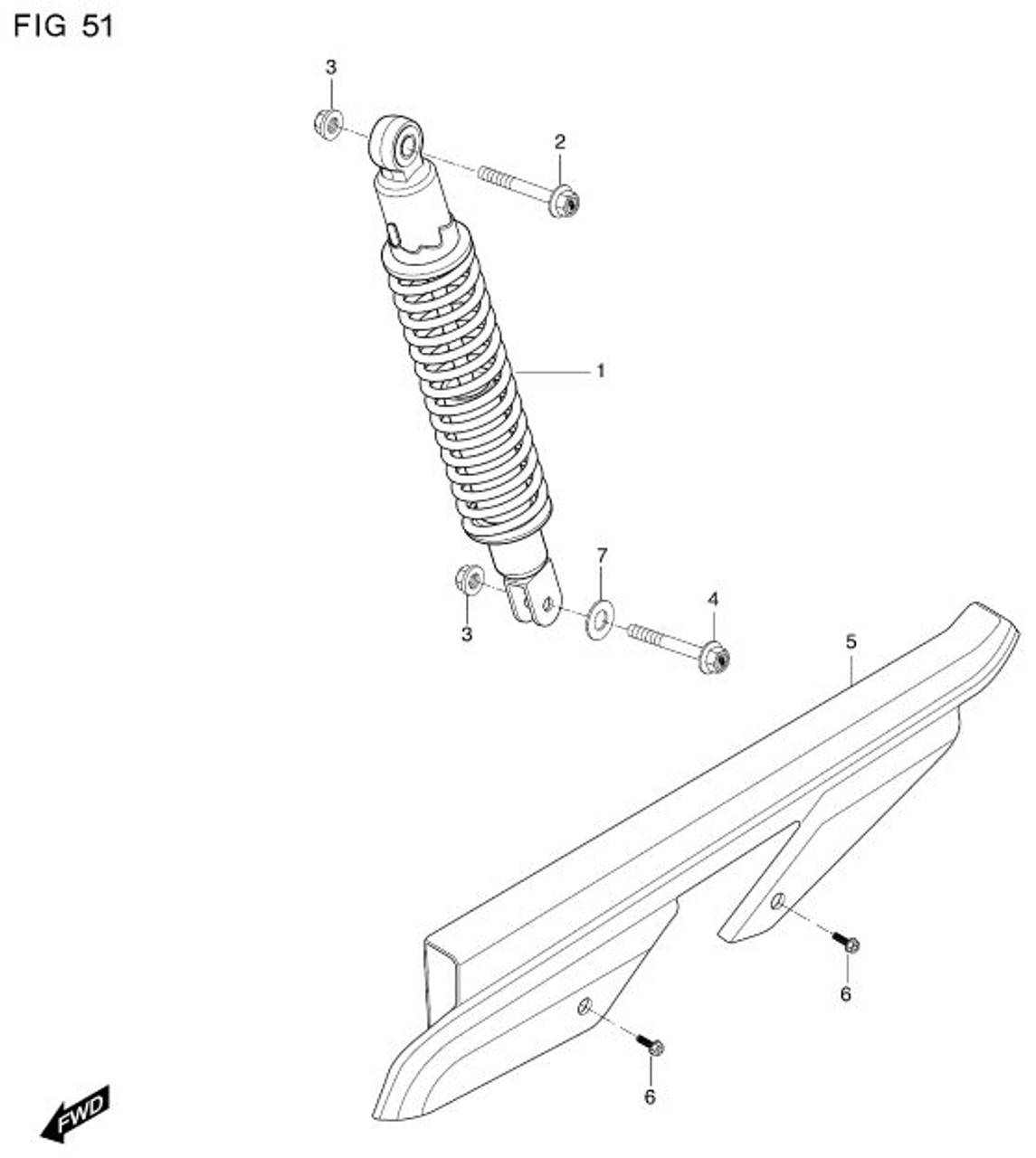 Rear Shock Absorber GT650R GT650S