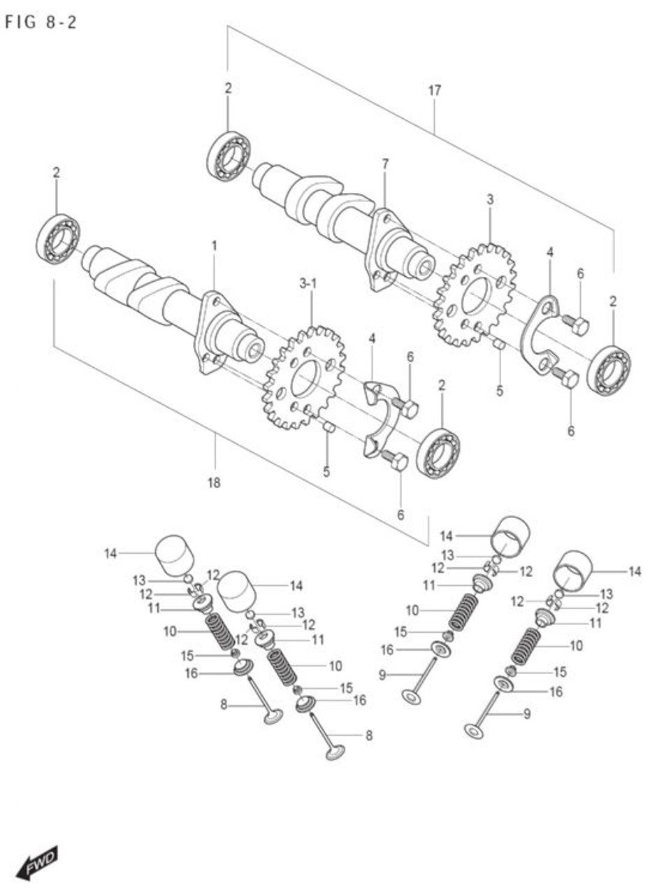 Intake Valve - Front or Rear Cylinder - GT650R GT650 GT650S ST7