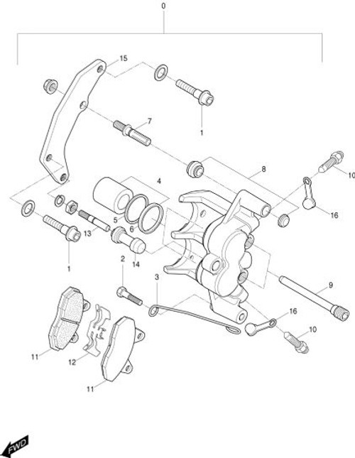 GV250 Front Left Brake Caliper 