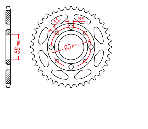 Chinese 250 428 Rear Sprockets