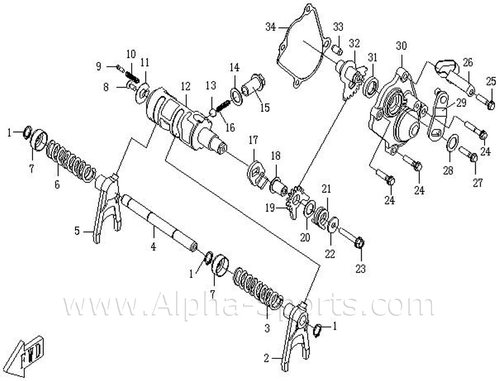 CFMOTO Gearshift Cover gasket