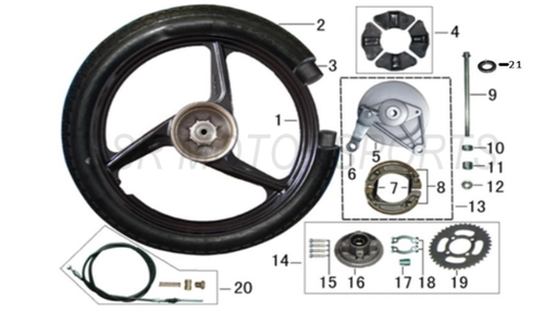 Lazer 5 Moped Rear Sprocket 43 Tooth