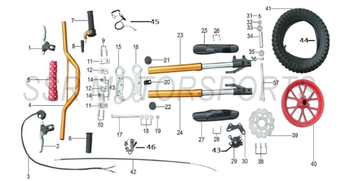 SSR SX50 SX50-A left brake handle lever assembly