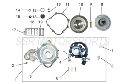 SR189 Inspection Plug and O-ring timing left side