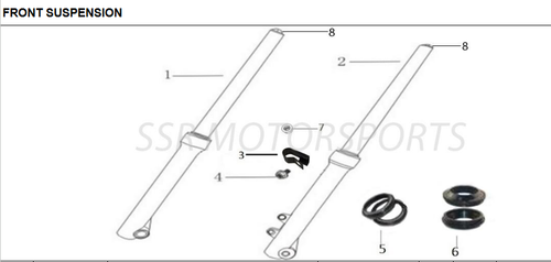 SSR SR125 or SEMI or AUTO Fork Set 125 Forks