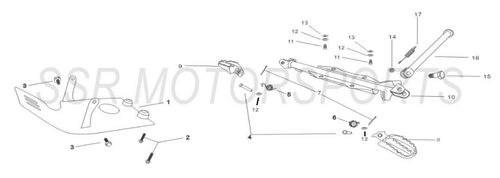 SSR Foot Peg Bracket SR140TR, SR160TR and SR170TR 140 160 170