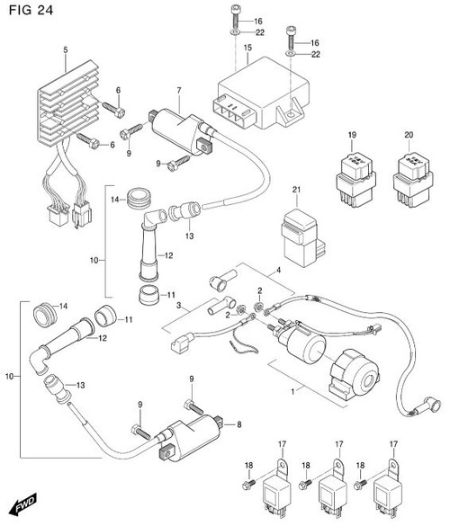 Hyosung Starting Relay Solenoid (All Models)