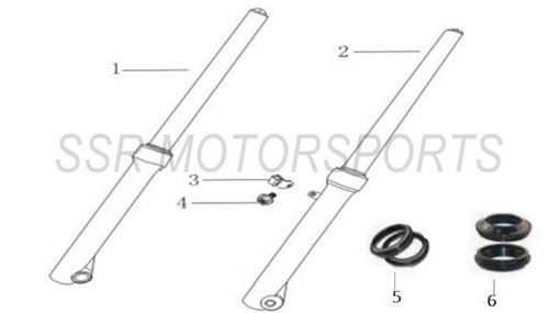 SSR SR70 Auto Forks for Drum Brakes Set