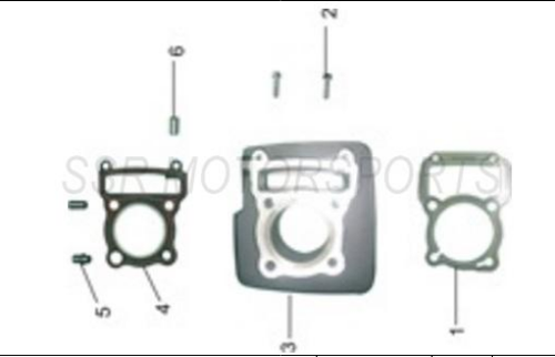 SR150 Head and Base Gasket Set