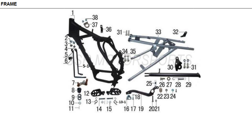 SR189 Kick Stand 189 all years Assembly